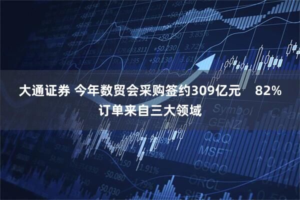 大通证券 今年数贸会采购签约309亿元    82%订单来自三大领域